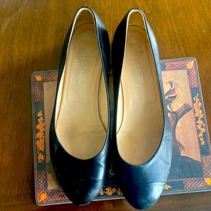 Black Chanel flats